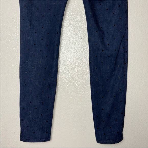 MADEWELL 9" High-Rise Skinny Jeans Flocked Dots Edition Women's 28 dark indigo - Picture 11 of 15